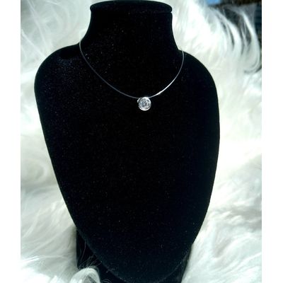 Imagen 2 del producto Collar Dama Invisible Punto De Luz Plata Fina Ley 925 40cm