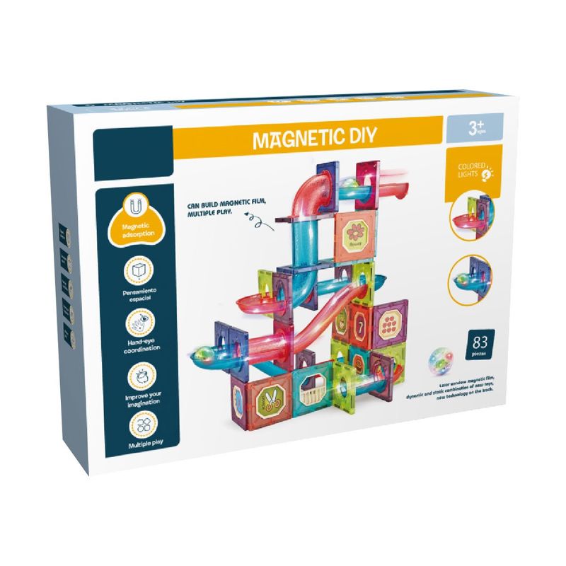 MAGNETICS - Bloques Magneticos con Toboganes 83 Piezas