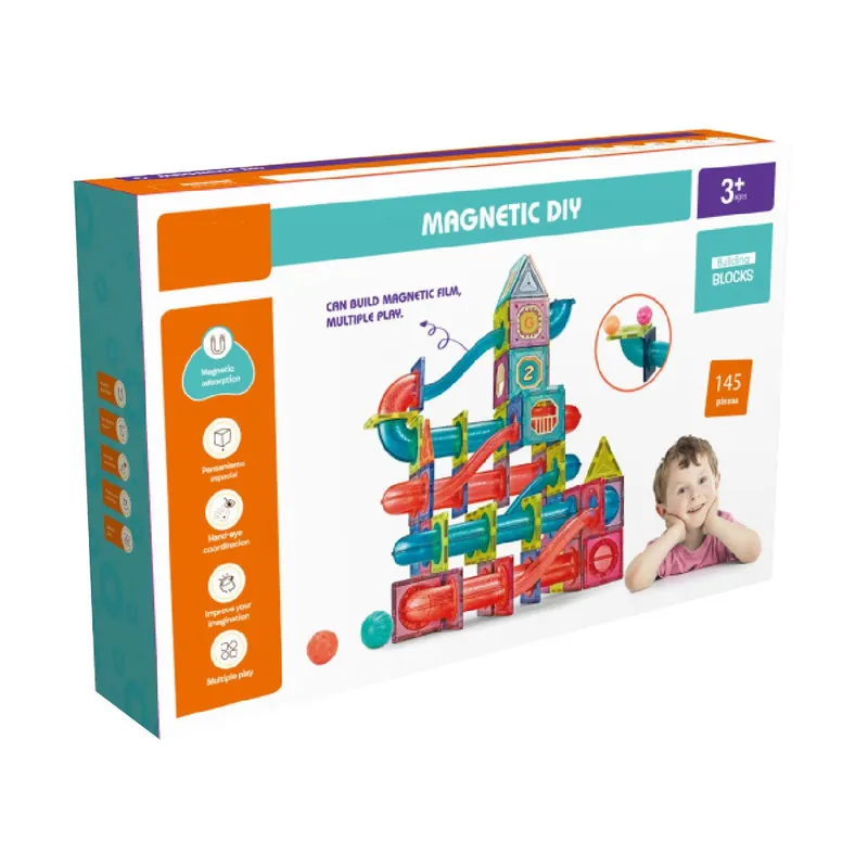 MAGNETICS - Bloques Magneticos con Toboganes 145 Piezas