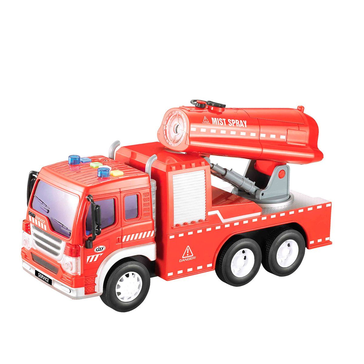 MAGNETICS - Camión de Bomberos a Fricción con Rociador de Agua