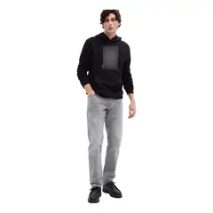 GAP - Jeans Straight Grey Wash Hombre Gris