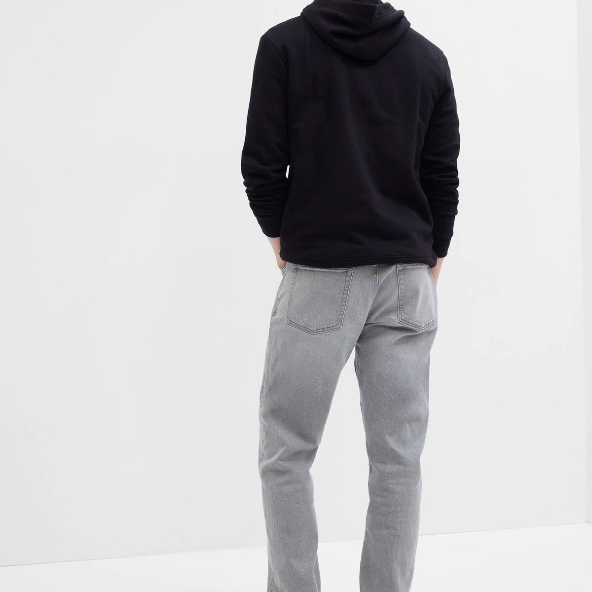 GAP - Jeans Straight Grey Wash Hombre Gris