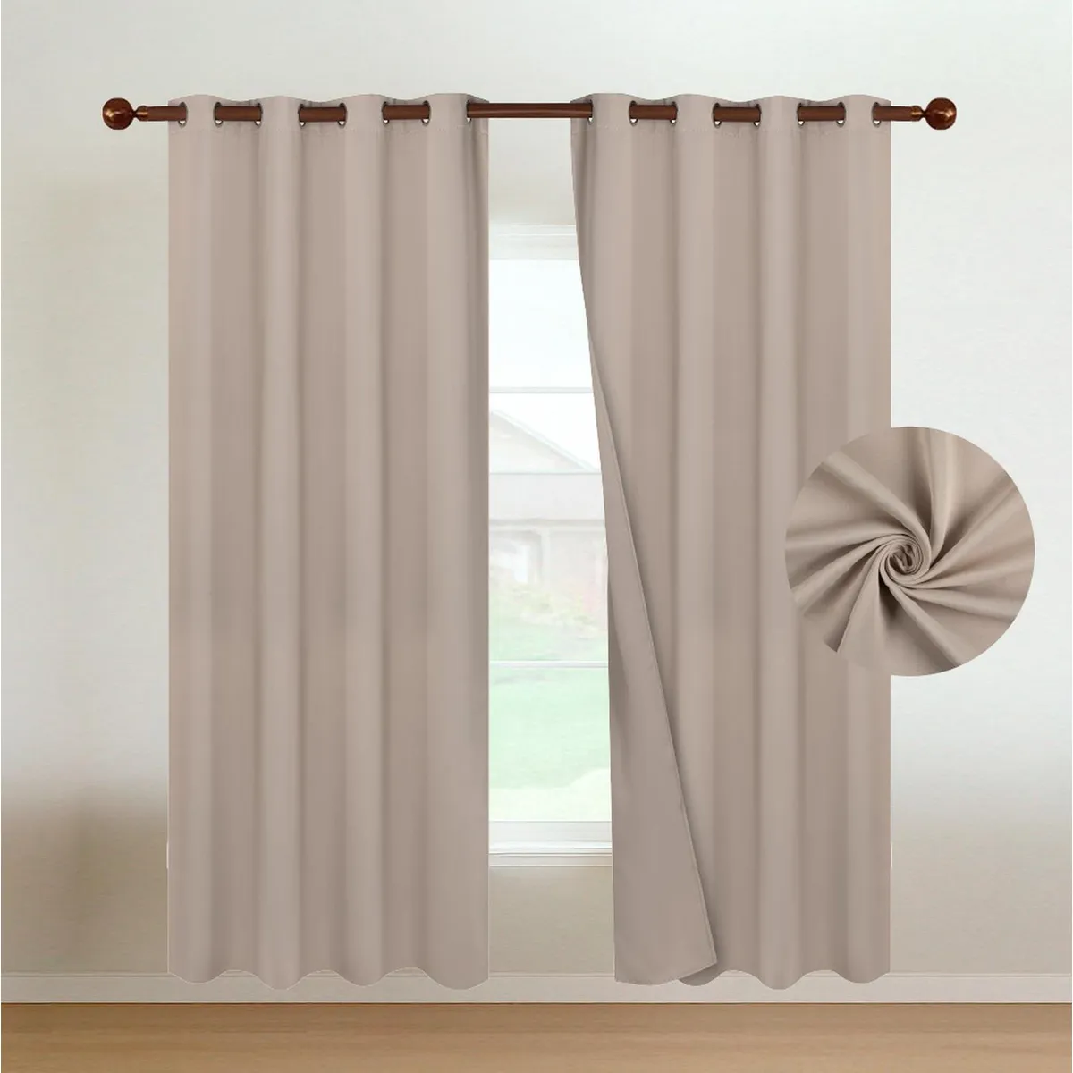 CASATUA - Cortina Semi Blackout Casatua Aislante - Beige - Talla única