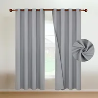 Cortina Semi Blackout Aislante - Gris - Talla única