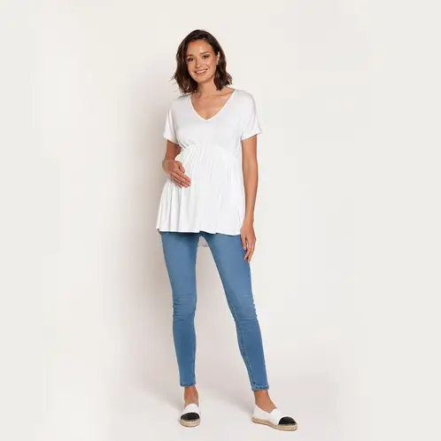 NALA - Jeans maternal Loreto Celeste Maternity
