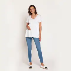 NALA - Jeans maternal Loreto Celeste Maternity