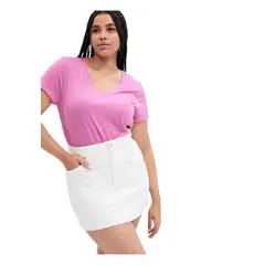 GAP - Polera Clasica Cuello V Lila