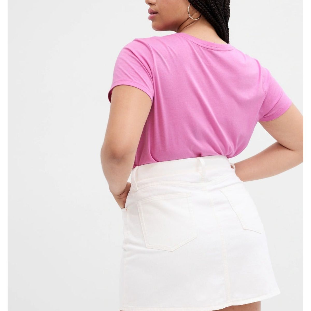 GAP - Polera Clasica Cuello V Lila GAP