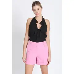 LIOLA - Top Halter Gasa Negro
