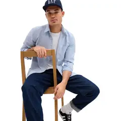 GAP - Camisa Oxford Celeste