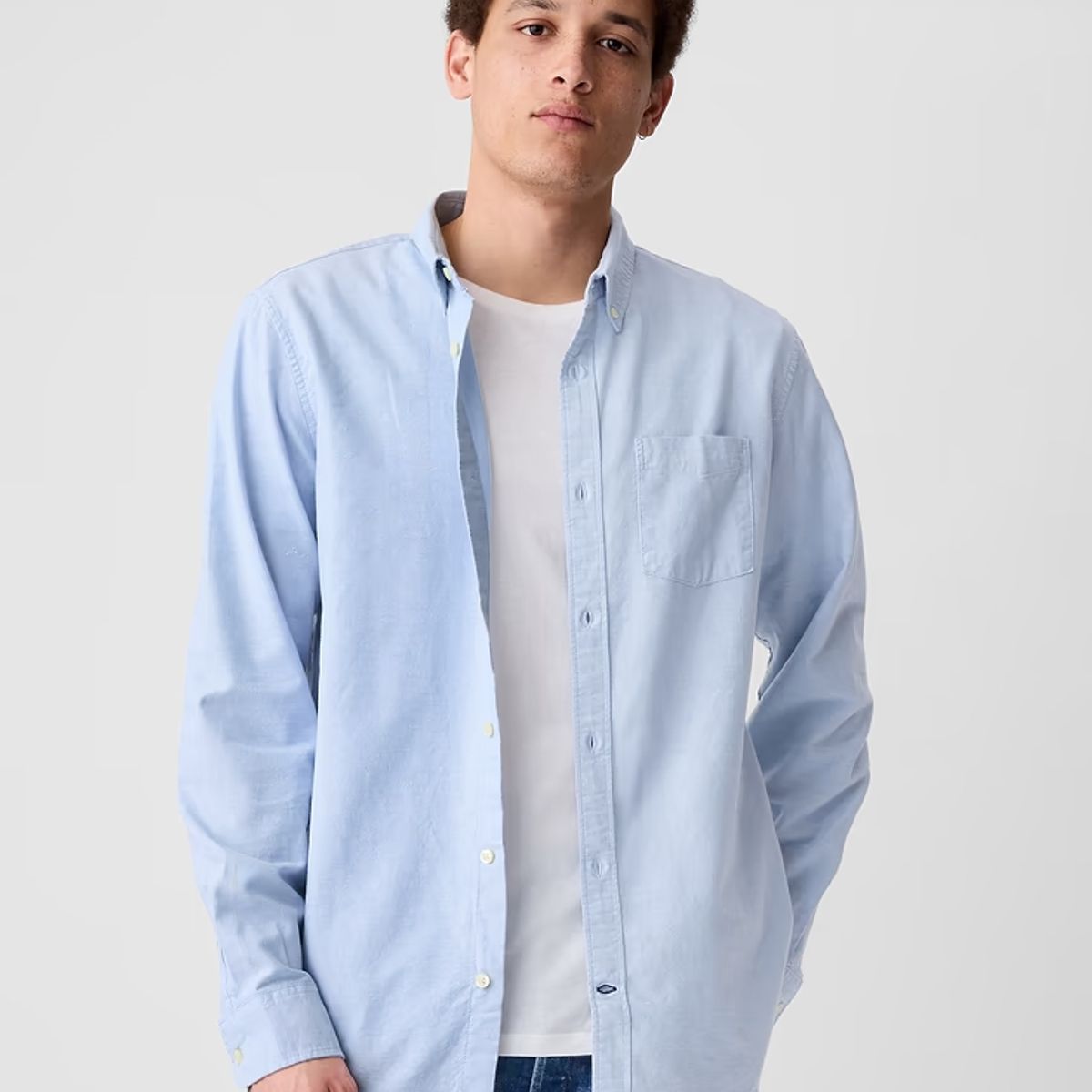 GAP - Camisa Oxford Celeste