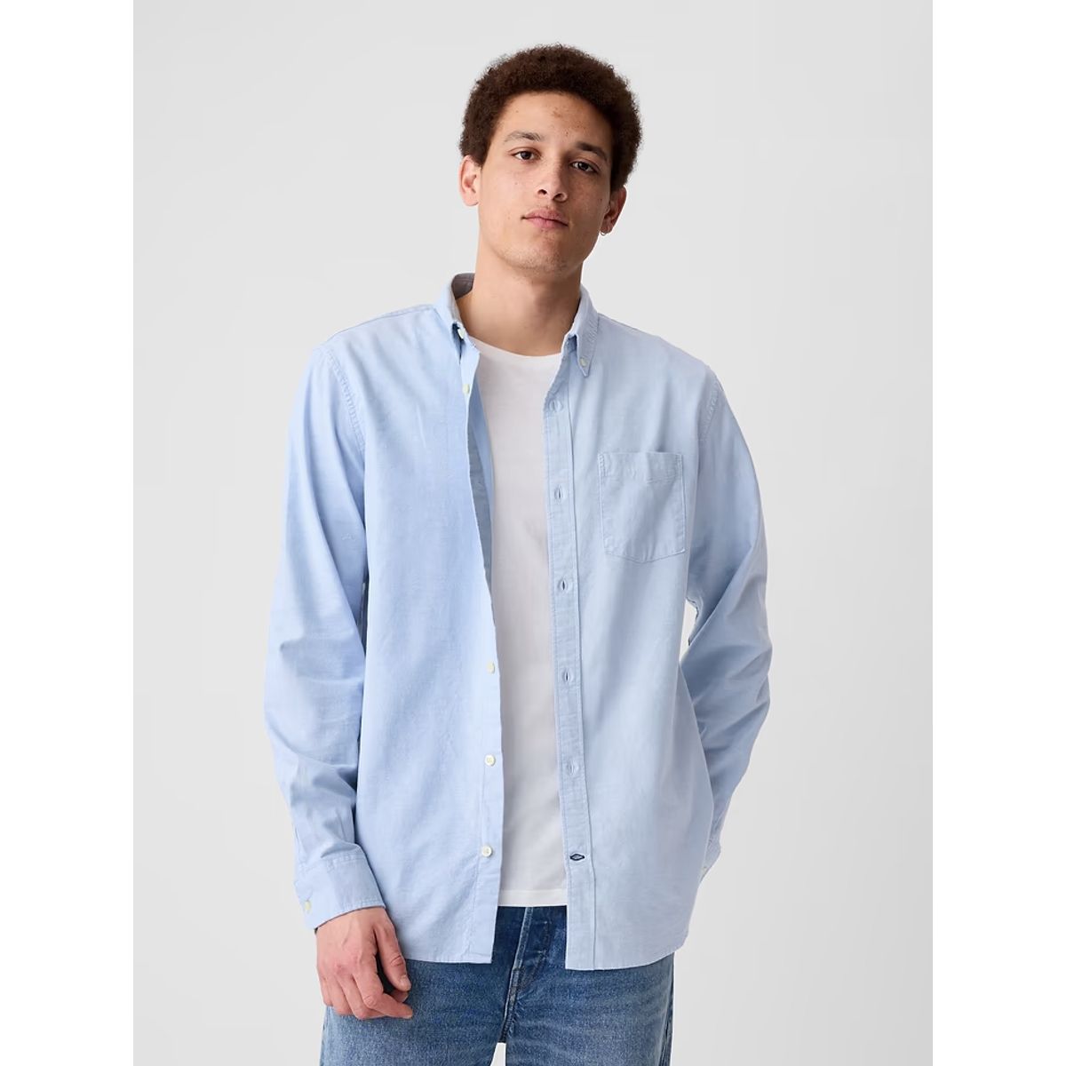 GAP - Camisa Oxford Celeste