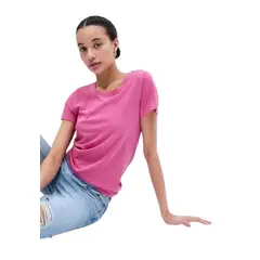 GAP - Polera Manga Corta Cuello Redondo Fucsia