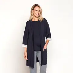NALA - Bata Kimono Azul Marino Maternity