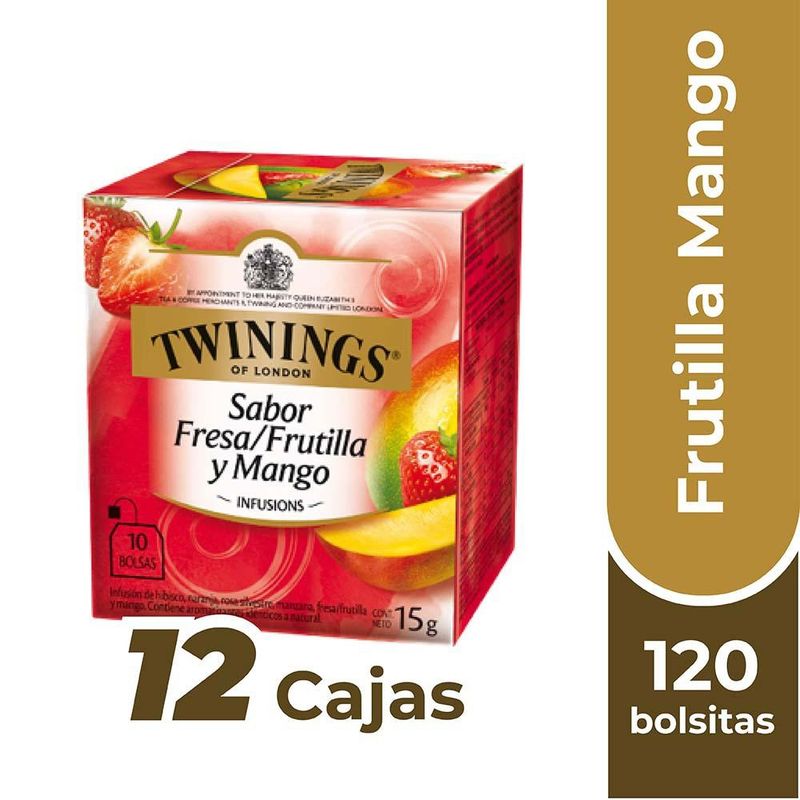 TWININGS - Twinings Té Frutilla / Mango x120 Bolsitas TWININGS
