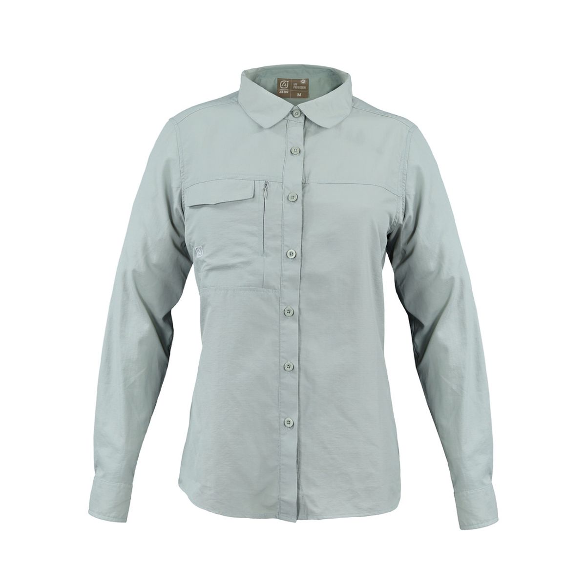 ABSOLUTE ZERO - Blusa Manga Larga Outdoor Cuello camisero Mujer verde W2100 ABSOLUTE ZERO