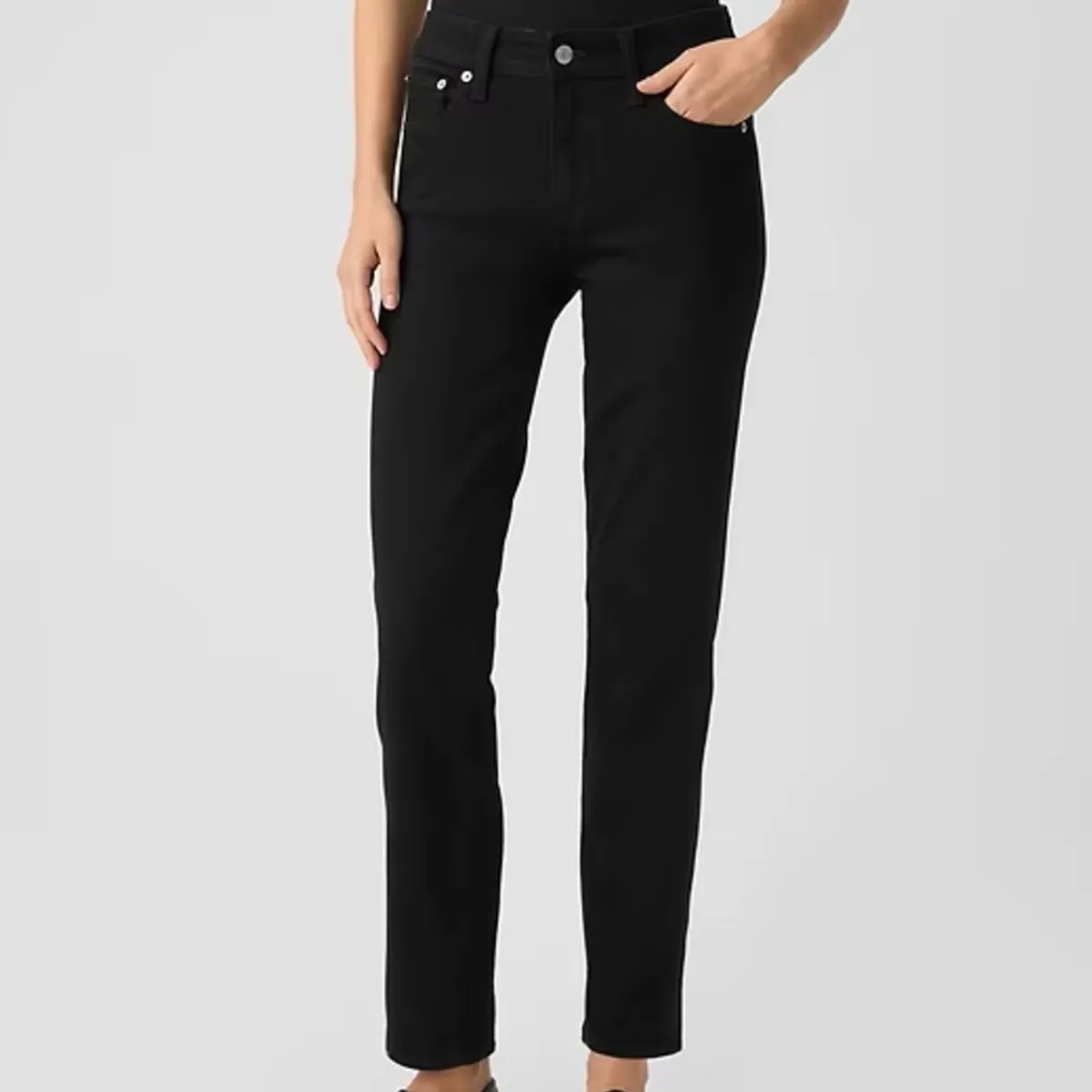 GAP - Jeans Straight Black Wash Negro GAP