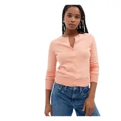 GAP - Chaleco Mujer Cárdigan Naranjo