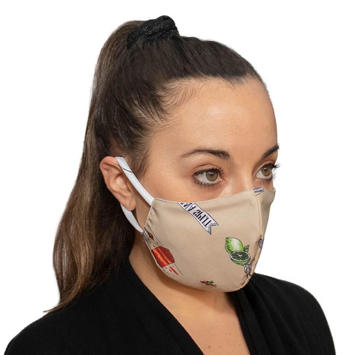 MIKE'S - Mascarilla Antifluido Lavable Mike's Juice Sundaes Beige MIKE'S