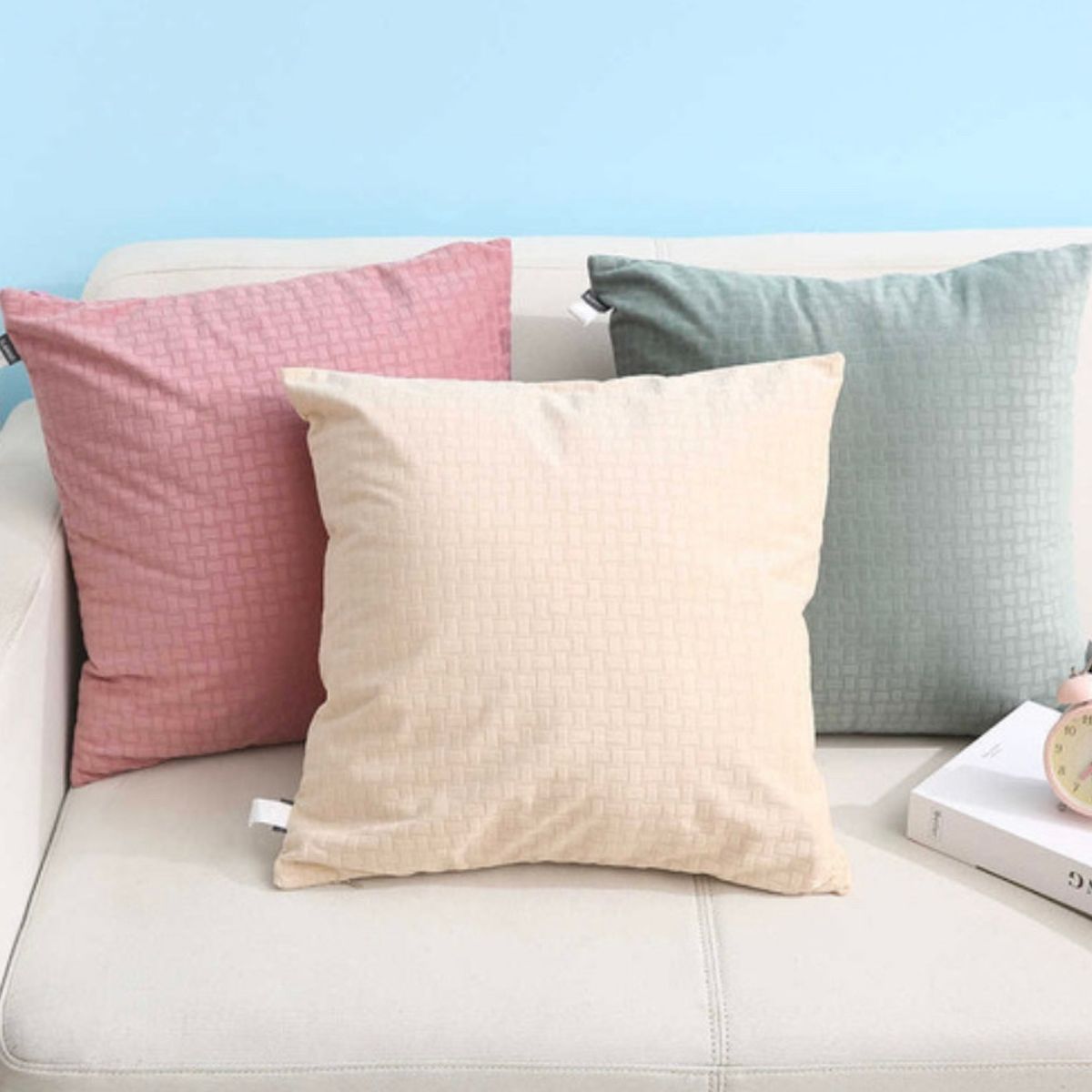 GENERICO - Cojin Cuadrado Decorativo Beige