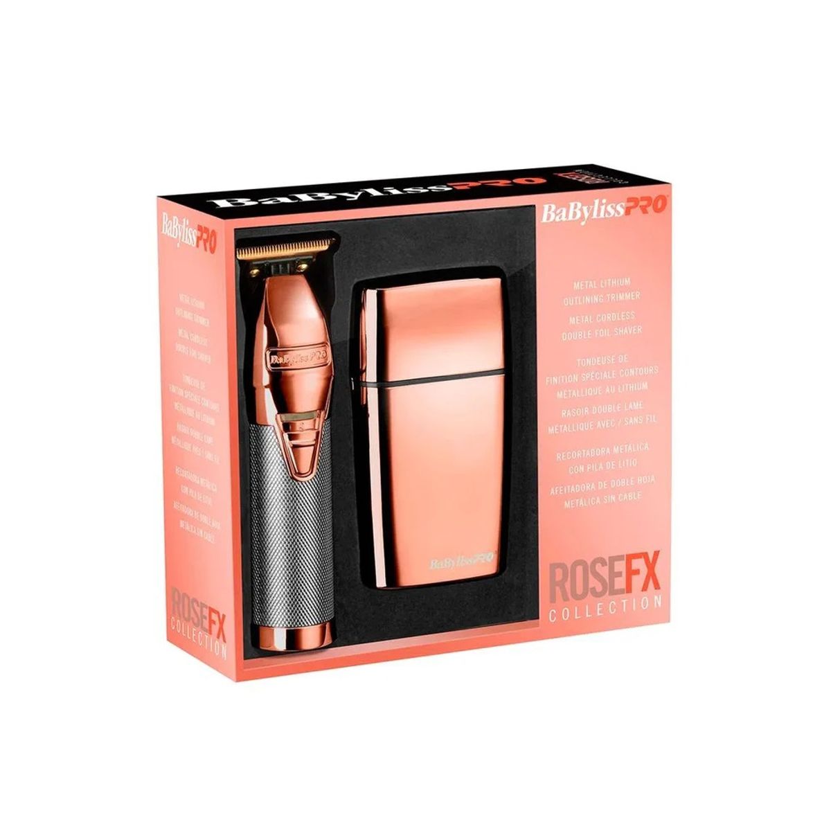 BABYLISS PRO - Kit Máquina Trimmer B787 Shaver FX02 Rose Gold BabylissPRO