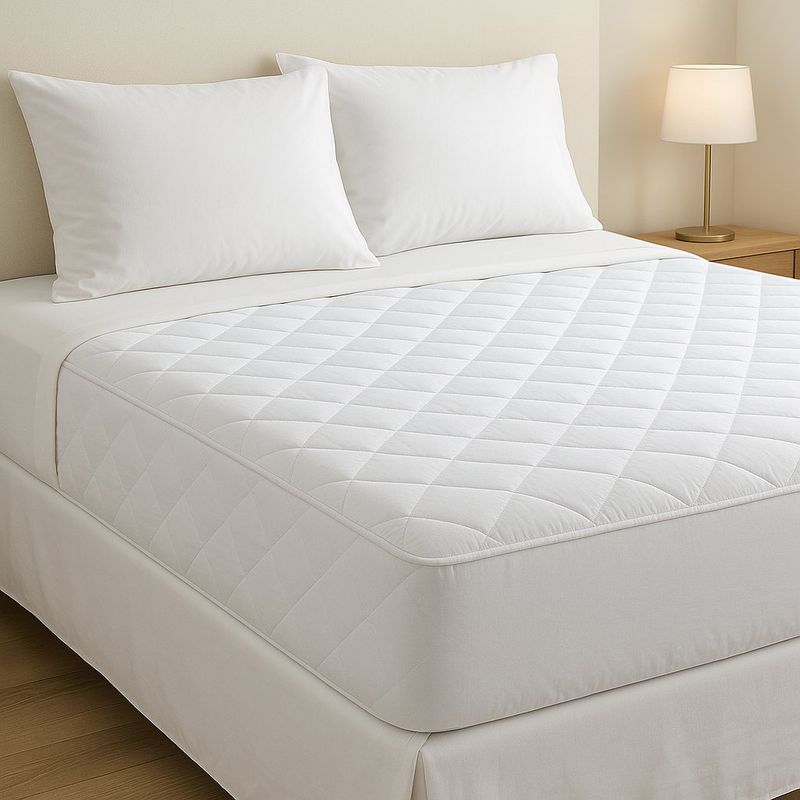 ANNGEBUT - Protector de Colchón Impermeable Liviano Incluye Funda de Almohada
