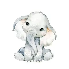 GENERICO - Cuadro decorativo de Madera Nordica Elefante 30x40 cm