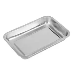 GENERICO - Bandeja Asadera Budinera Acero Inoxidable Profunda 36x27x 4 CM