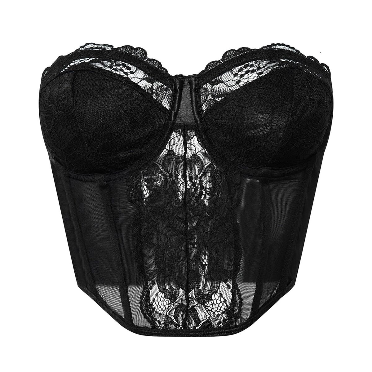 GARSIL - Crop Top Para Mujer - Peto Con Diseño Y Encaje