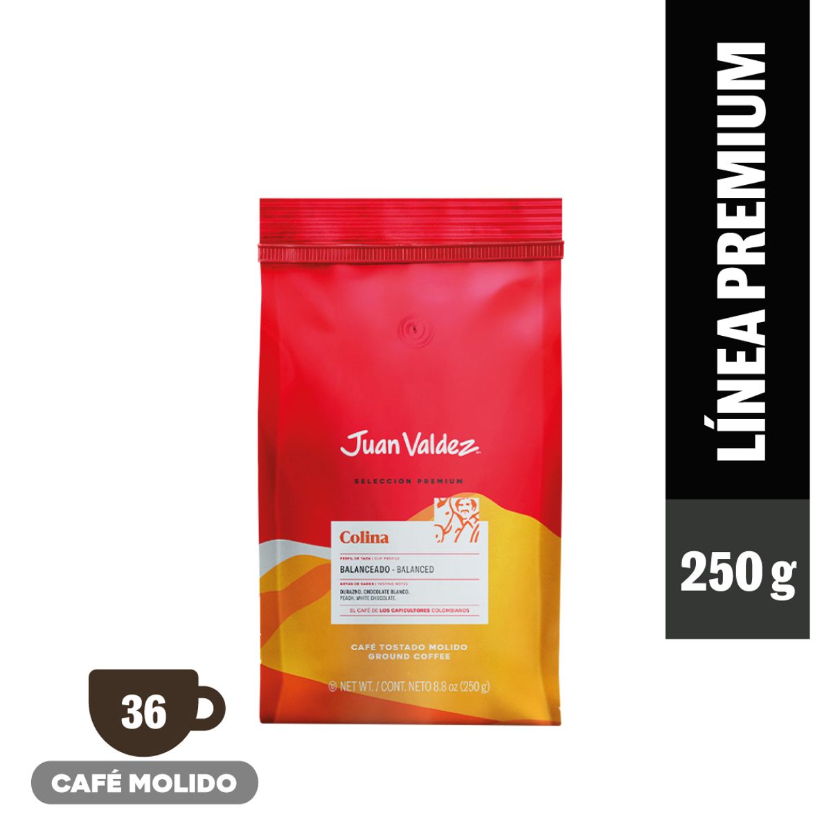 JUAN VALDEZ - Café Grano Molido Colina 250g
