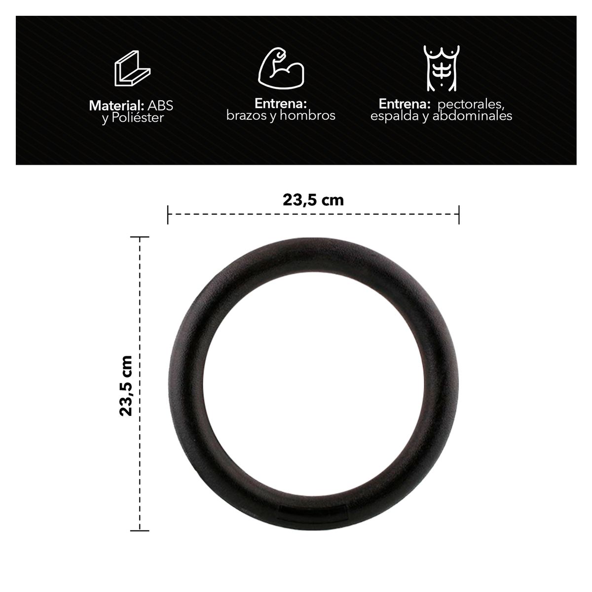 ATLETIS - Anillas Olímpicas Gimnasia Negro
