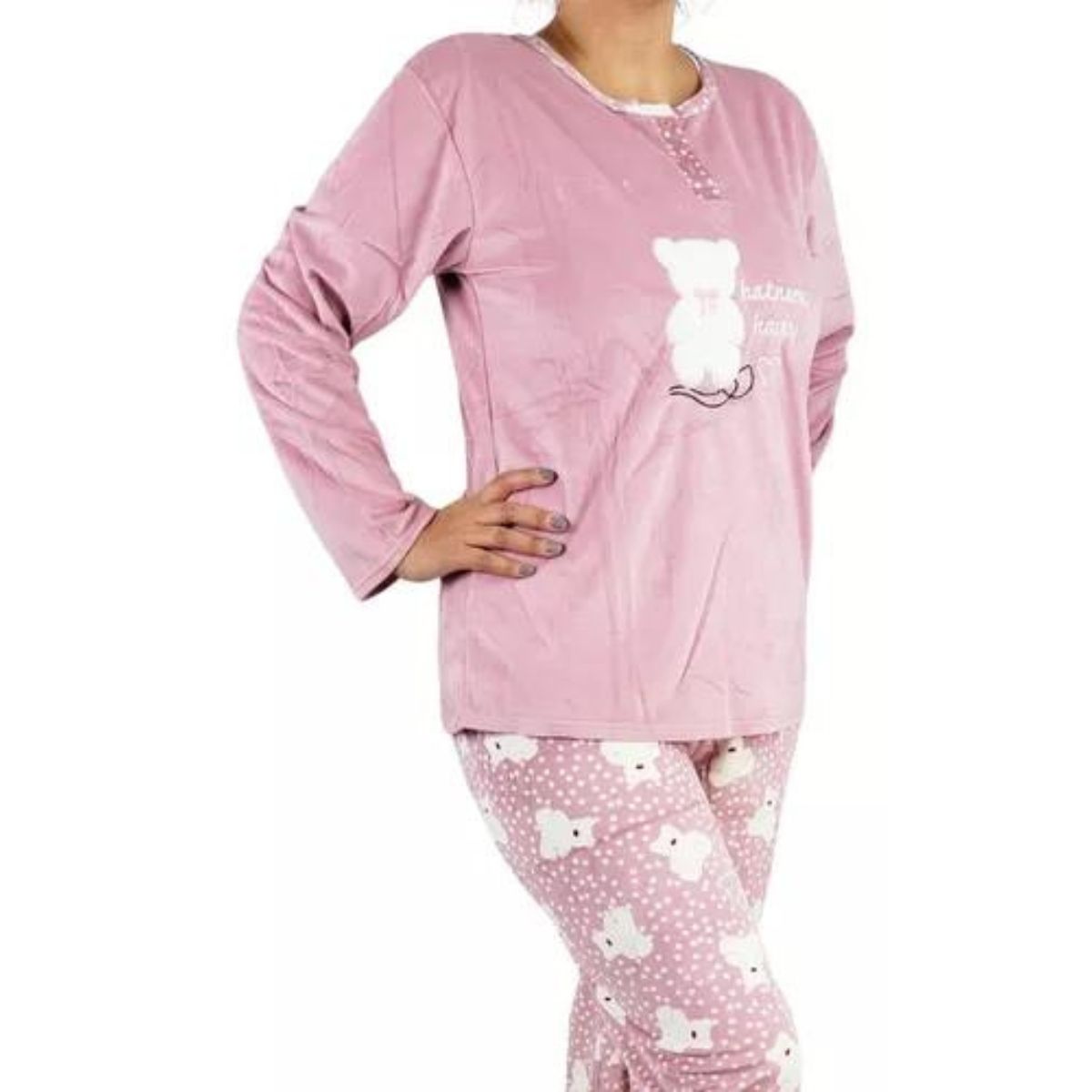LOOK SHOP - Pijama Mujer Micropolar. Flamenco. Dos Botones 495