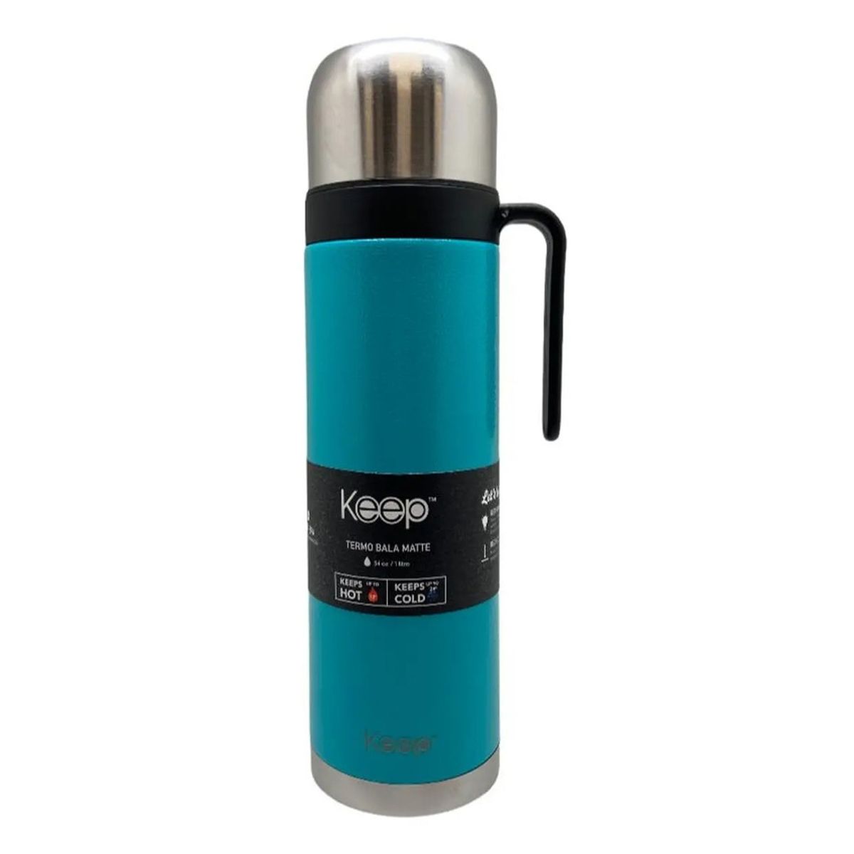 KEEP - KEEP TERMO BALA MATE 1 LT CON PUNTA DOSIFICADORA COLOR TURQUESA