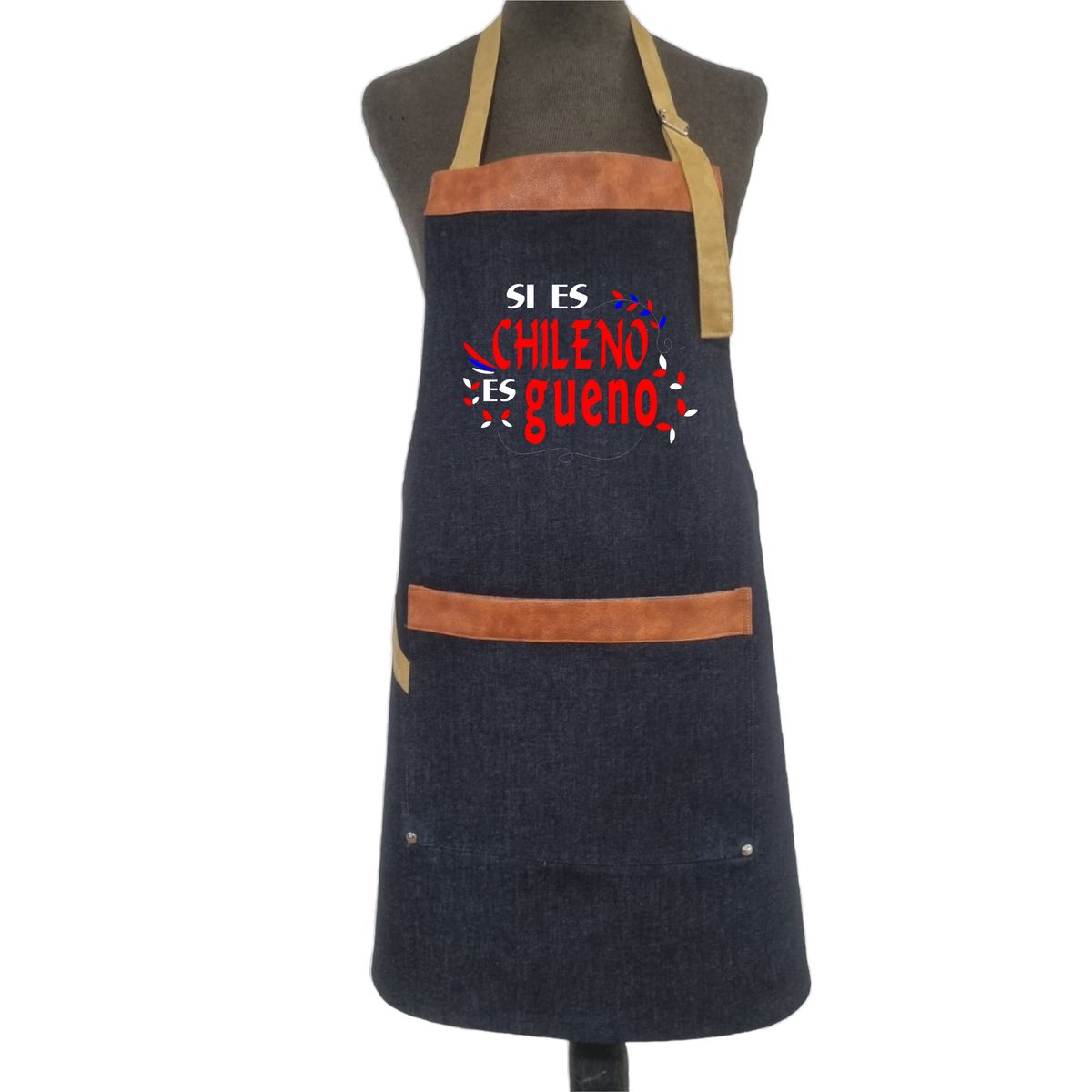 GENERICO - Pechera o Delantal de Mezclilla Bordada