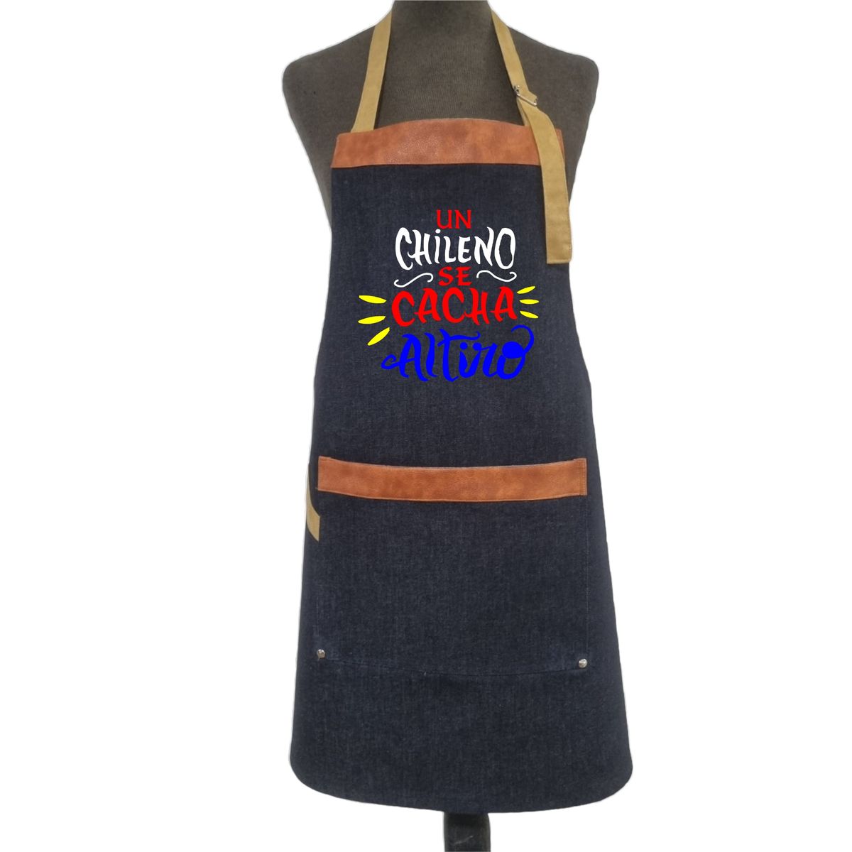 GENERICO - Pechera o Delantal de Mezclilla Bordada