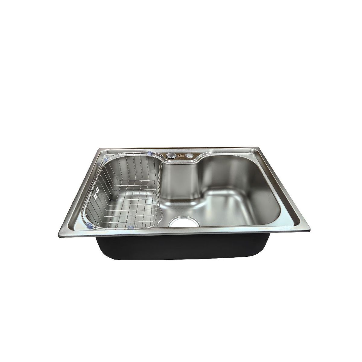 GENERICO - Lavaplatos acero inoxidable 60x42 sobre cubierta tipo riñon