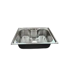 GENERICO - Lavaplatos acero inoxidable 60x42 sobre cubierta tipo riñon