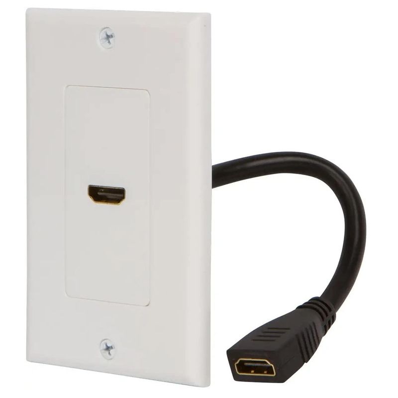 GENERICO - PLACA A MURO 1 PUERTO HDMI, V. 1.4, H/H, 10 CMS