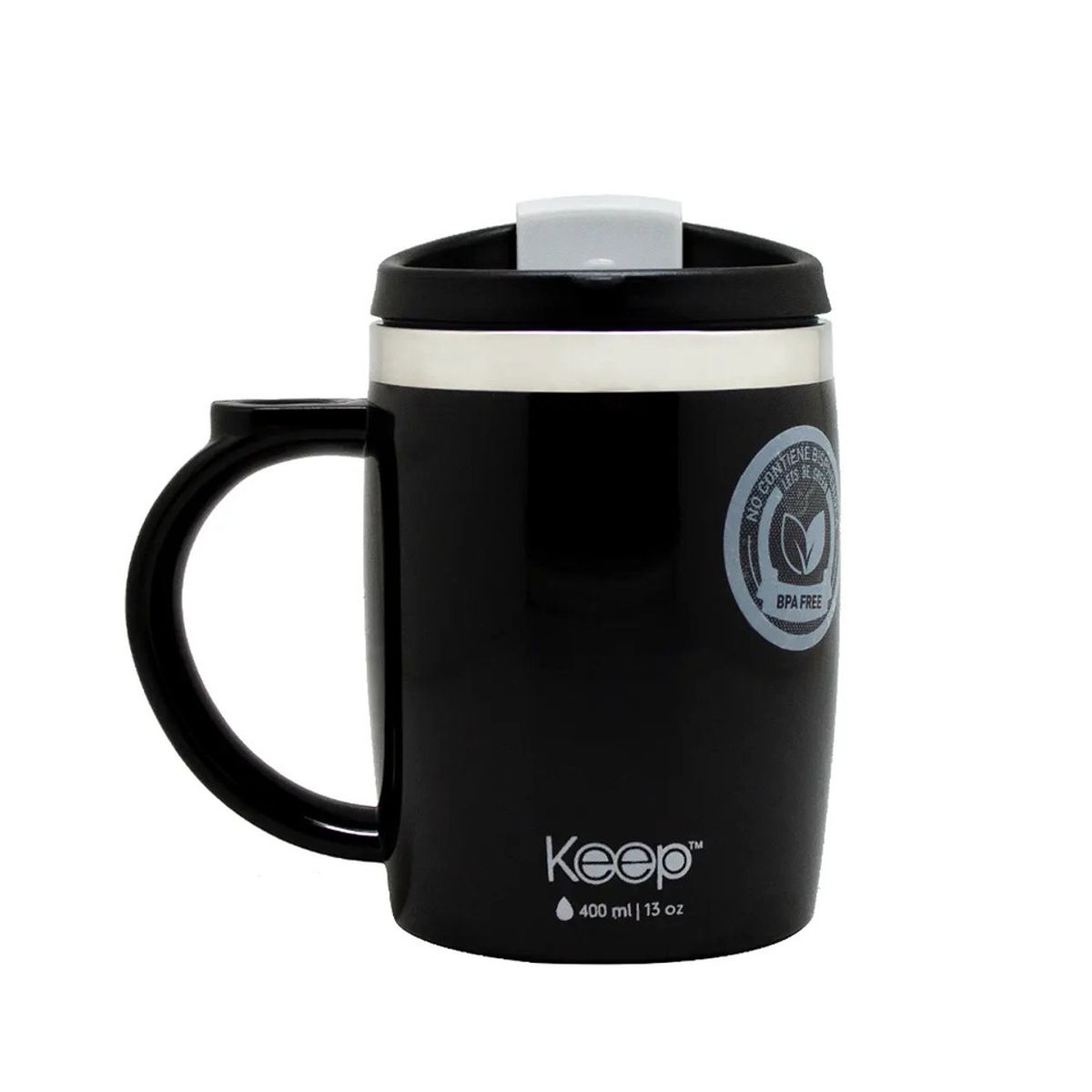 KEEP - MUG TERMO COLORES 400ML KEEP COLOR NEGRO