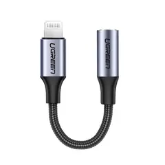 UGREEN - Adaptador De Audio Lightning/Jack 3.5mm Estereo Mfi Certified Negro Us211