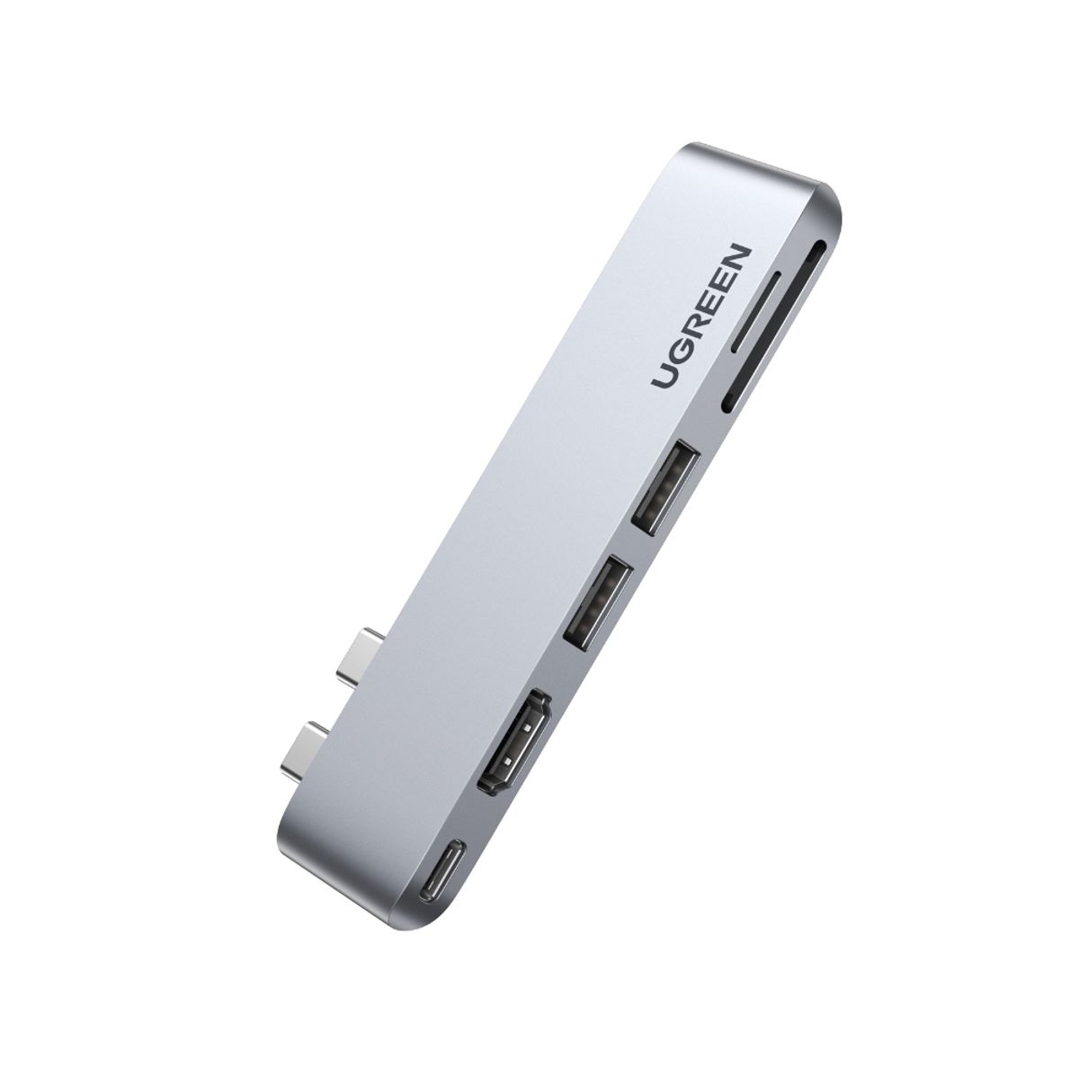UGREEN - Adaptador Dual Usb-C / Hdmi + 2usb-A 3.0 + (Sd/Microsd) + Usbc Macbook Pro/Air Ugreencm380