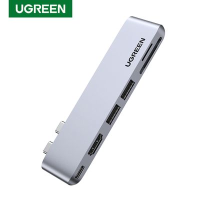 Imagen 2 del producto Adaptador Dual Usb-C / Hdmi + 2usb-A 3.0 + (Sd/Microsd) + Usbc Macbook Pro/Air Ugreencm380