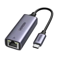 UGREEN - Adaptador Para Internet Usb-C 3.1 / Rj45 Gigabit 10/100/1000 Aluminio Silverugreen Cm199