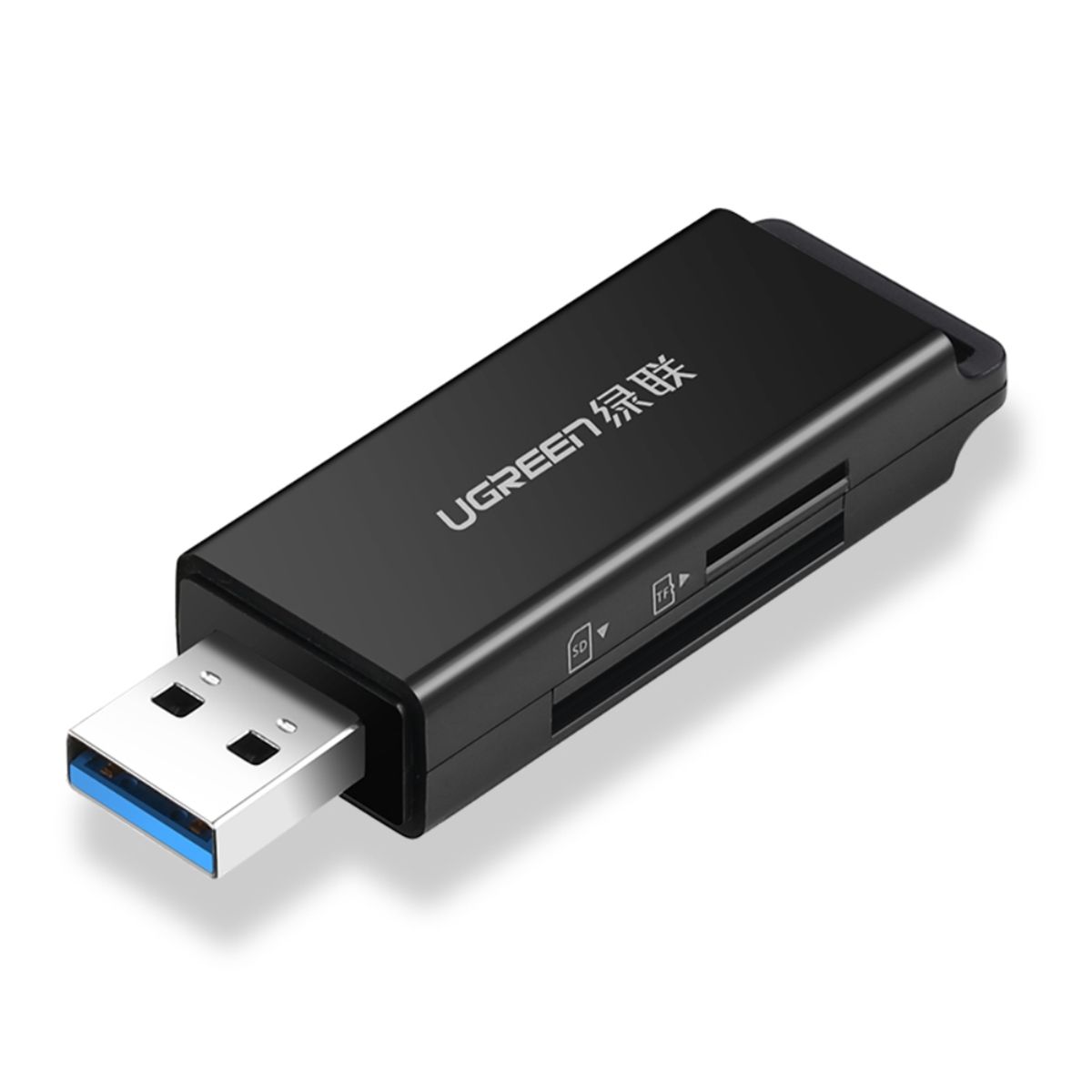 UGREEN - Lector 2en1 Multi-Tarjeta De Memoria Usb-A 3.0 (Sd/Microsd) Negro Ugreen Cm104