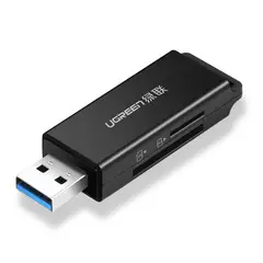 UGREEN - Lector 2en1 Multi-Tarjeta De Memoria Usb-A 3.0 (Sd/Microsd) Negro Cm104