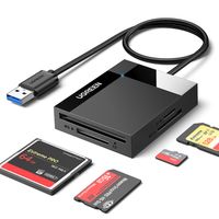 Lector 4en1 Multi-Tarjeta De Memoria Usb-A 3.0 (Sd/Microsd/Cf/Ms) 50cm Negro Cr125