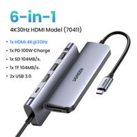 Multipuerto Usb-C / (1hdmi 4k/30hz)+(2usb 3.0)+(Sd/Microsd)+(Inusb-C Pd) Cm195