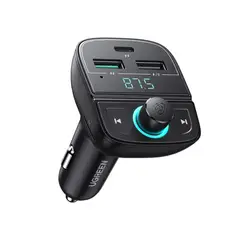 UGREEN - Transmisor De Audio Fm Bluetooth 5.0 Automovil 2usb-A/1usb-C 36a+Slot Microsd Cd229