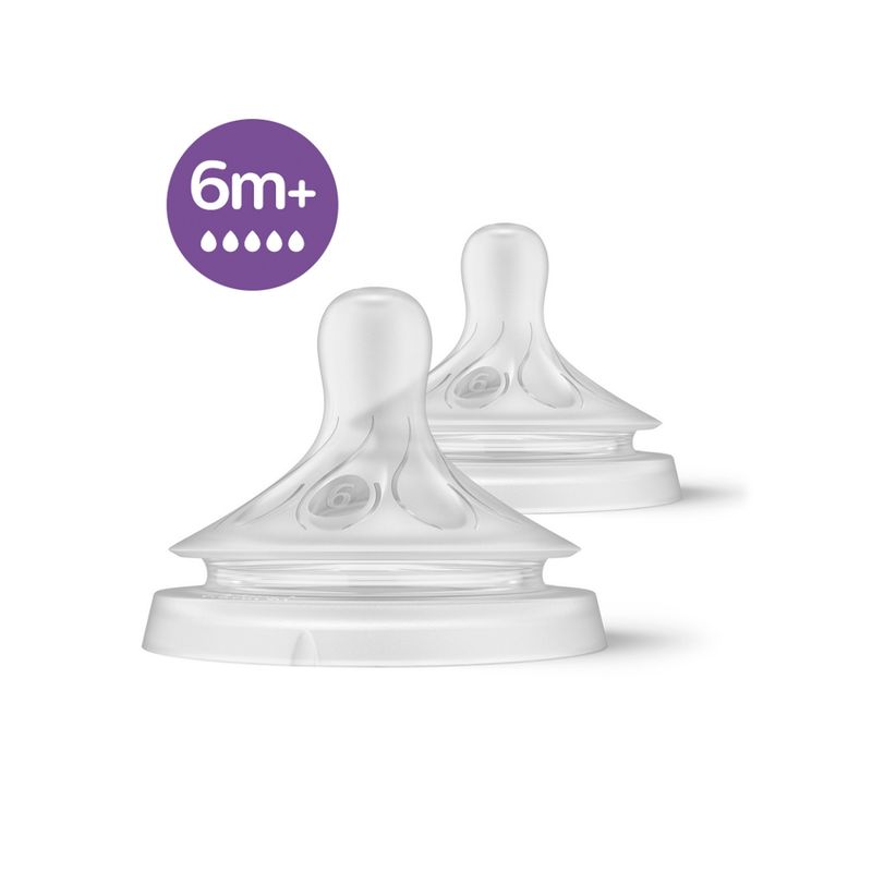 AVENT - Tetina Avent Natural SCY966/02 6m+ Flujo espeso 2UN