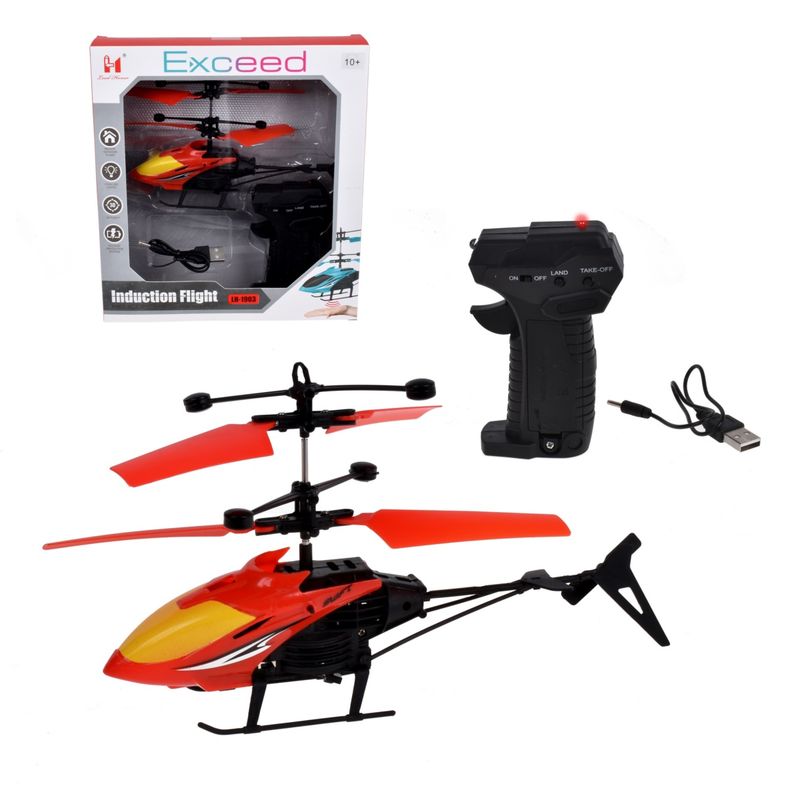 ANSALDO - Helicoptero Radio Controlado 17 Cms Con Pilas Recargables -